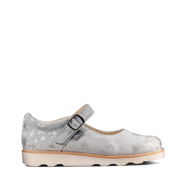 Clarks Girls Crown Frost Kid Casual Shoes Blue | USA-3069581